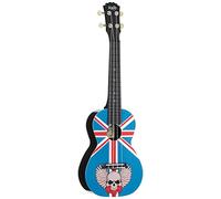 Korala Concert Ukulele-Puc 30-003 Diseño del cráneo del Union Jack