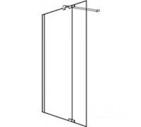 Koralle WalkIn - pared lateral independiente con elemento pendular, S800 WWP R 140, derecha, 1390-1405x2000mm, VD02214020CA1, Cabinas de ducha: Marco: plata alto brillo, vidrio: ESG