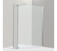 Koralle WalkIn - pared lateral independiente con pared lateral en un ángulo de 90 grados, S800 WWWM R 140, derecha, 1390-1405x2000mm, VD02114020CA1, Cabinas de ducha: Marco: plata alto brillo, vidrio: