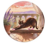 Korat Cat 1000 Piezas Puzzles Para Adultos Y Niños Obra De Arte De Juego De Rompecabezas Animals Rompecabezas Circular Educación Intelectual Educativo Preescolar De Aprendizaje Temprano Para Niños 100