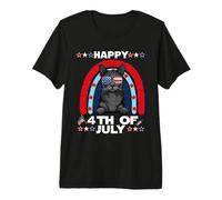 Korat Cat Happy 4th of July Patriotic American Cats Lovers Camiseta Premium