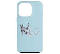 Korat Cat Heartbeat ECG Pulso Divertido Amor Korat Gatos Carcasa para iPhone 13 Pro