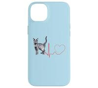Korat Cat Heartbeat ECG Pulso Divertido Amor Korat Gatos Carcasa para iPhone 14 Plus