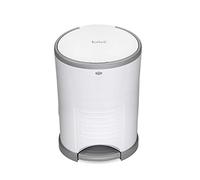 Korbell MINI Cubo de pañales, 9 L, Blanco, Económico, Ecológico, Pedal, Capacidad de 25 capas, Norme