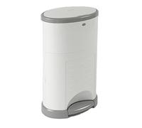 Korbell MINI Cubo de pañales, 9 L, Blanco, Económico, Ecológico, Pedal, Capacidad de 25 capas, Norme