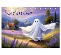 Korbinian, der kleine Geist (Tischkalender 2026 DIN A5 quer), CALVENDO Monatskalender: Ein vergnüglicher Spuk durch das Jahr.