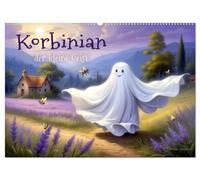 Korbinian, der kleine Geist (Wandkalender 2026 DIN A2 quer), CALVENDO Monatskalender: Ein vergnüglicher Spuk durch das Jahr.
