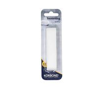 Korbond 110041 Cinta Termoadhesiva para dobladillos, para Pegar Tela y Hacer Manualidades sin Coser, ideal para Orillas, Pantalones, Vaqueros, Parches y Uniformes, 2 cm x 10 m, White