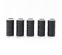 Korbond 500 m de Acero Gris poliéster, 5 x 100 m, Hilo Blanco, para máquinas de Coser a Mano, no se Encoge, Ideal para reparación, sastrería, Acolchado, Manualidades, Reparaciones y Adornos