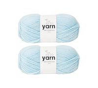 Korbond Babygarn blau - 2 x 100 g Acrylwolle - leicht, hypoallergen und langlebig, Doppelstrick-Häkelgarn, Strickwolle