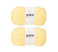 Korbond Babygarn - Gelb - 2 x 100 g Acrylwolle - leicht, hypoallergen und langlebig, Doppelstrick-Häkelgarn, Strickwolle