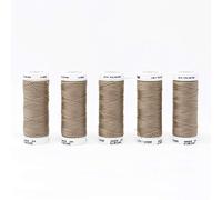 Korbond Bobinas de Hilo de poliéster de 500 m, 5 x 100 m, para máquinas de Coser a Mano, no se Encoge, Ideal para Reparar, sastrería, Acolchado, Manualidades, Reparaciones y Adornos