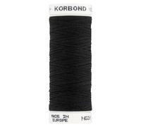 Korbond Bobinas de Hilo de poliéster Negro de 500 m, 5 x 100 m, para máquinas de Coser a Mano, no se Encoge, Ideal para Reparar, sastrería, Acolchado, Manualidades, Reparaciones y Adornos