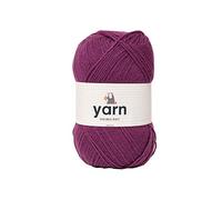 Korbond DK Plum Yarn - Ovillo de lana acrílica de 100 g, ligero, hipoalergénico y duradero, hilo de ganchillo de doble punto (290 m en total)