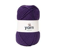 Korbond DK Purple Yarn - Ovillo de lana acrílica de 100 g, ligero, hipoalergénico y duradero, de doble punto (290 m en total)