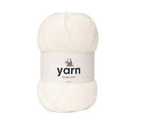 KORBOND DK White Yarn - Ovillo de Lana acrílica de 100 g, Ligero, hipoalergénico y Duradero, de Doble Punto (290 m en Total)