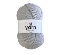 Korbond Double-Knit Acrylic Hilo de Punto Doble, 100g, Acrílico, Gris (Light Grey), 1 Ball, 290