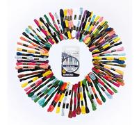 Korbond Hilo de bordado y agujas de coser a mano - 80 madejas de 6 capas de hilo de bordado (560 m) y 30 agujas de coser a mano