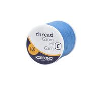 Korbond Hilo de coser - Azul real - 160 m - Poliéster - Máquina de coser a mano y de coser