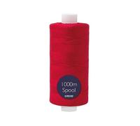 Korbond Hilo de coser de poliéster de 1000 m, hilo de coser a mano y máquina (rojo)