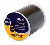 Korbond Hilo de coser - Negro - 160 m - Poliéster - Mano y máquina de coser