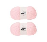 KORBOND Hilo rosa bebé - 2 hilos acrílicos de 100 g, suave, ligero, hipoalergénico y duradero (200 g/580 m en total)