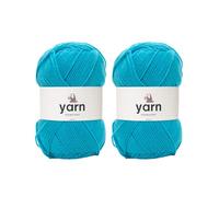 Korbond Ovillo de lana acrílica de 100 g, color turquesa, ligera, hipoalergénica y duradera, de doble punto
