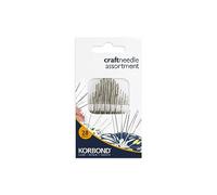 Korbond Pack de 3 juegos de agujas de coser: 16 agujas para bordar, 6 agujas de punto de cruz o para lana y 6 agujas para cuentas, para coser a mano, arreglos, remiendos y manualidades