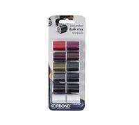 Korbond Poly Thread (Dark Mix) Blisterpack de Hilo de Polietileno (Mezcla Oscura) -110783, Poliéster, Multi, 32 Meters, 384