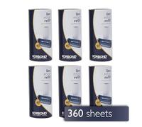 KORBOND Korbond Recambios de rodillo de pelusa 6x60 hojas de repuesto 360 hojas adhesivas precortadas 54m de longitud total para todo tipo de tela elimina el polvo y la pelusa de muebles y ropa