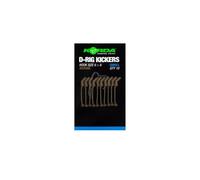 Korda Kickers D Rig - Juego de 4 aparejos en D, tamaño pequeño, de goma, fácil de usar, perfecto para spinners, tamaños de gancho versátiles, duradero y fiable, disponible en colores verde y marrón