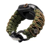 KORDIZ Survivor Pro - Correa de nailon paracord para Apple Watch Ultra 2 y Ultra de 49 mm, compatible con las series 10, 9, 8, 7, 6, 5, 4, 3 SE/2 de 46 mm, 45 mm, 44 mm, 42 mm, con grillete ajustable
