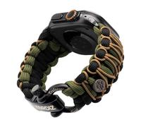 KORDIZ Survivor Pro - Correa de nailon paracord para Apple Watch Ultra 2 y Ultra de 49 mm, compatible con las series 10, 9, 8, 7, 6, 5, 4, 3 SE/2 de 46 mm, 45 mm, 44 mm, 42 mm, con grillete ajustable