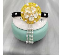 Korea Hanbok - Aro para el pelo para actuación escénica, aro de baile, accesorio tradicional para el cabello clásico (amarillo)