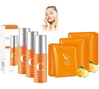 Korea Infusing Collagen Anti-Aging Mask Set New Vitamin C Face Mask & Spray Collagen Essential Lifting & Firming Anti-Wrinkle Facial Mask (3set)