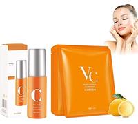 Korea Infusing Collagen Anti-Aging Mask Set New Vitamin C Face Mask & Spray Collagen Essential Lifting & Firming Anti-Wrinkle Facial Mask (1set)