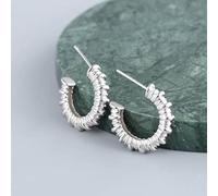 Korean All-Match Semicircle Earrings Earrings Female S925 Earrings Earrings