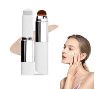 Korean Color Changing Foundation Stick with Brush Head - V White Cover Cream for Full to Medium Coverage Base Makeup, Suitable for All Skin Types (Dark Skin)