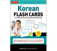 Korean Flash Cards Kit: Learn 1,000 Basic Korean Words and Phrases Quickly and Easily! (Hangul & Romanized Forms) Downloadable Audio Included