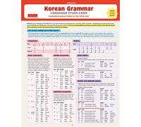 Korean Grammar Language Study Card /anglais/corEen: Essential Grammar Points for the TOPIK Test (Includes Online Audio)