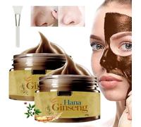 Korean Hana Ginseng Peel off Face Mask - Hana Ginseng Face Mask - Herbal Refining Peel-Off Facial Mask,Ginseng Face Mask, Korean Peel off Face Mask,Korean Hana Ginseng Mask Anti Aging (2pcs)