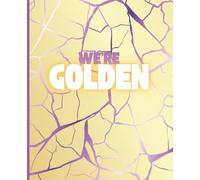 Korean Inspired Composition Notebook; We're Golden words, 120 Wide Ruled Pages, 7.5 x 9.25, perfect for kids, teens and adults
