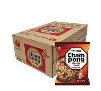 Korean Market | Ramyun Cham Pong Sabor Marisco | Ramen Coreano Instantáneo | Pack 20 | 124g
