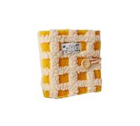 Korean one-Palace - Libro de almacenamiento de hojas sueltas de tela para tarjetas pequeñas, color amarillo