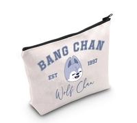 Korean Pop Gift K-Pop Group Merch Kpop Boys Group Est 1997 Wolf Chan Bolsa de maquillaje K-Pop Music Lover Gift, Wolf Chan Bag EU, Bolsa de cosméticos con impresión