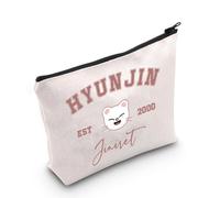 Korean Pop Gift K-Pop Group Merch Kpop Boys Group Est 2000 Jiniret Bolsa de maquillaje K-Pop Music Lover Gift, Jiniret Bag Eu, Bolsa de cosméticos con impresión