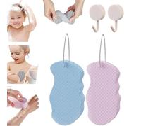 Korean Skin Scrubber Sponge, Korean Skin Sponge, Super Soft Exfoliating Bath Sponge, Korean Skin Scrubber Exfoliator Sponge, Korean Skin Exfoliating Body Scrubber Sponge Reusable (2Pcs-D)