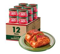 [Korean Street] Halmoni Kimchi Coreano Fermentado (160g x 12) - Kimchi en Lata, Sin MSG ni Conservantes Artificiales, Repollo Napa Picante, Sabor Auténtico de la Abuela Coreana