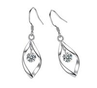 Korean Styles Twisted Pearls Dangle Earrings Jewelry Delicate Zirconia Ear Pendant Adornment For Everyday Elegances Korean Style Earrings