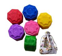 Korean Traditional Jack, Pebbles Stone Set, Hand-Eye Coordination Training Toy, Family Travel Game with Vivid Colors for Adults and Kids
